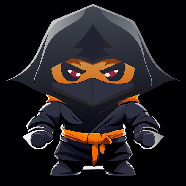 Vector la mascota ninja en el arte digital