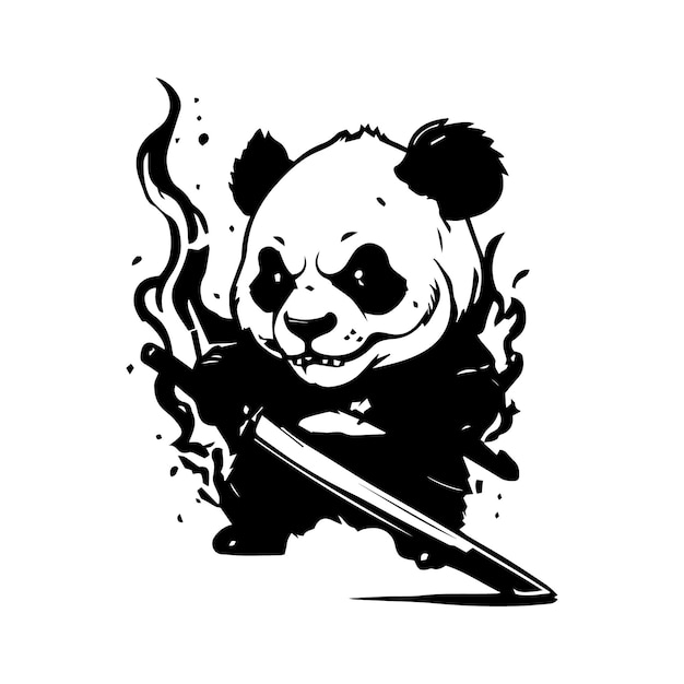 La mascota del panda samurai