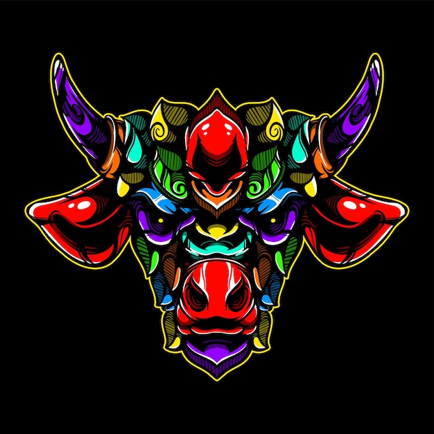 mascota de patrón de vaca decorativa colorida de lolipop