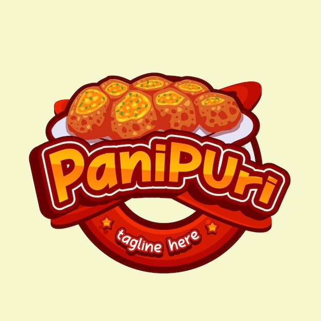 Vector mascota de personaje de comida india panipuri