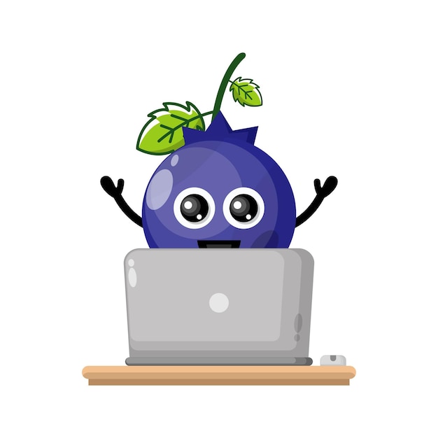 Mascota de personaje lindo portátil Blueberry