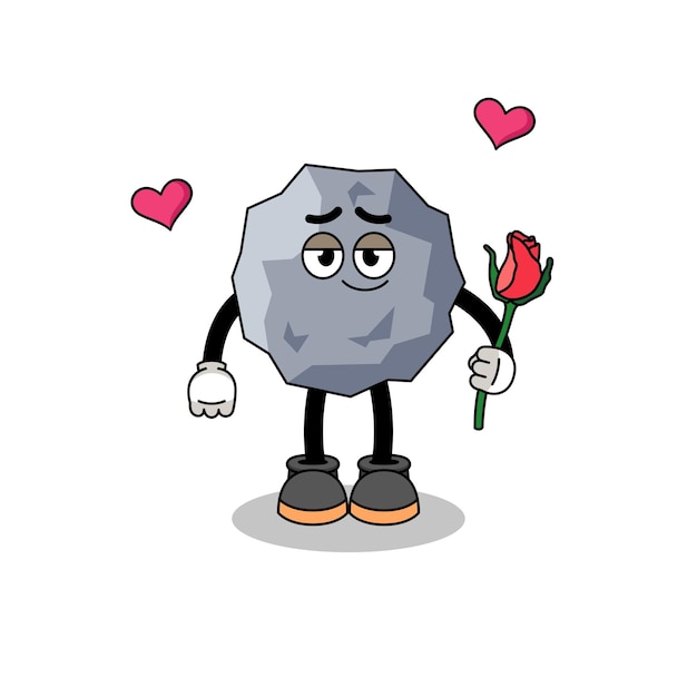 Mascota de piedra enamorándose