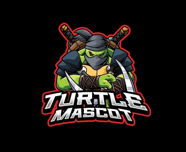 La mascota de la poderosa tortuga guerrera ninja