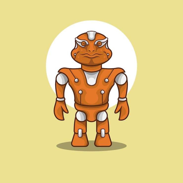 Vector mascota del robot del hombre rana