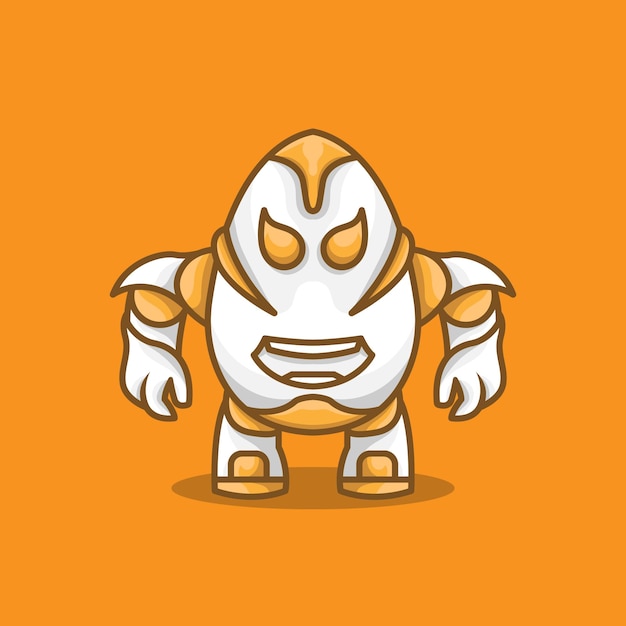 mascota robot huevo caballero
