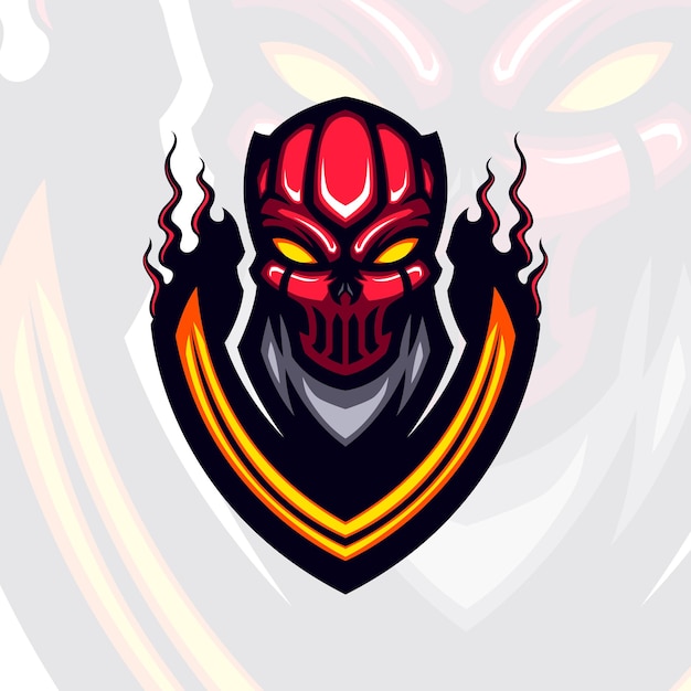 Mascota de vector de avatar de juego de cara roja 4