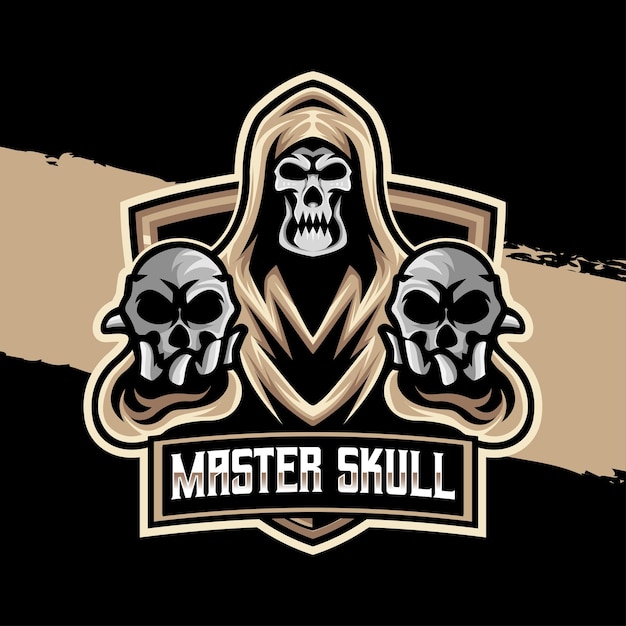 master skull esport logo icono de personaje
