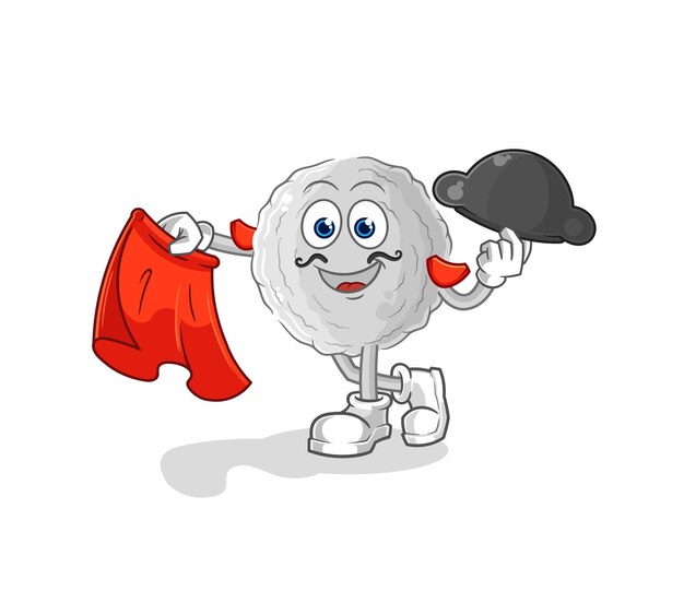 Matador de rock con vector de caracteres de ilustración de tela roja