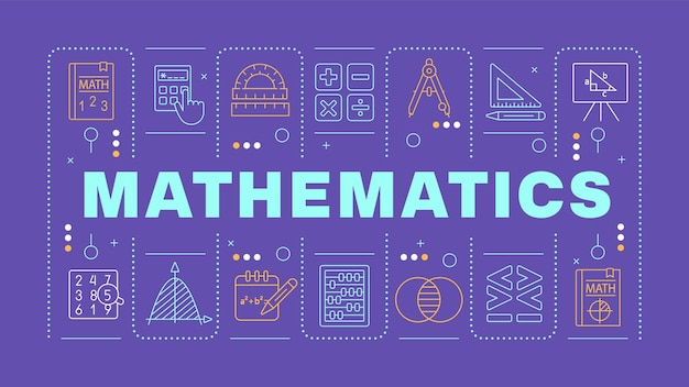 Matemáticas concepto de la palabra naranja claro