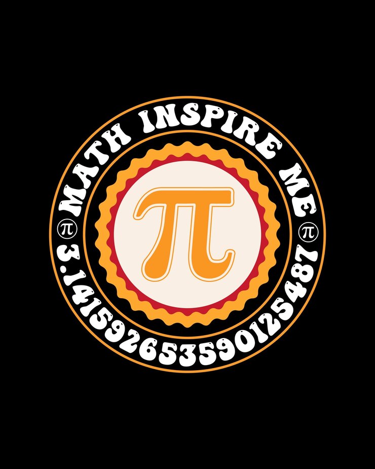 Vector las matemáticas me inspiran 314 pi día diseño de camiseta impreso