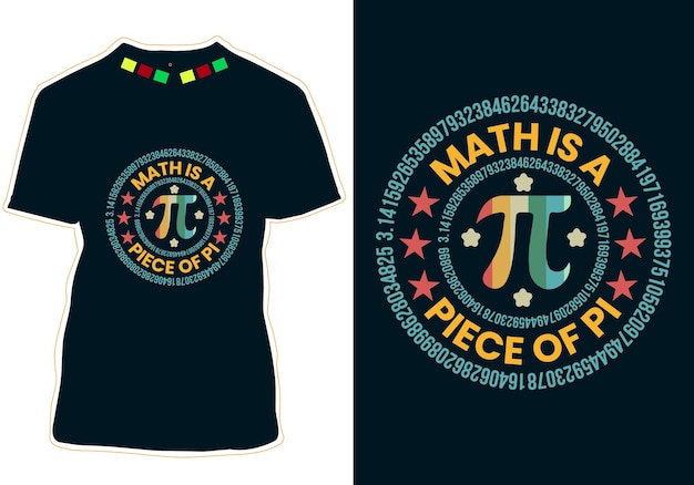 Las matemáticas son una pieza del diseño de la camiseta del día de Pi