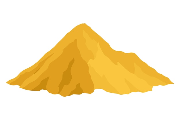 Material de construcción Montón de arena Suministros de dibujos animados para obras de construcción Concepto de construcción La ilustración se puede utilizar para sitios de construcción o ilustrar trabajos de renovación