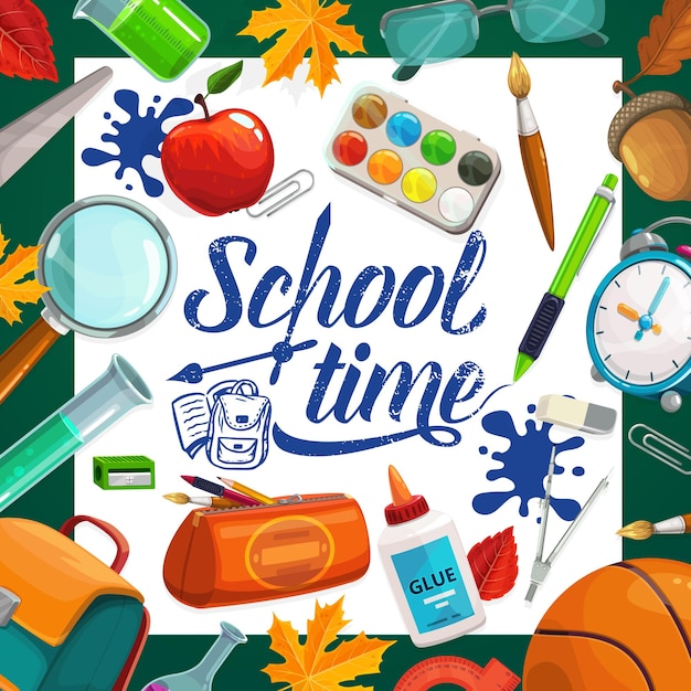 Material educativo vector bienvenido de vuelta a la escuela