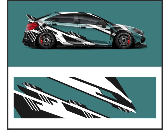 material de envoltura del vehículo Gráficos de diseño vectorial