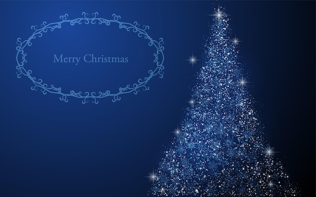 Material de fondo de imagen de Navidad brillante con marco