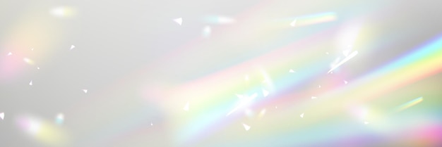 Material de fondo Reflejo de luz Brillo Holograma reflejo cristal destello fuga sombra superposición Ilustración vectorial