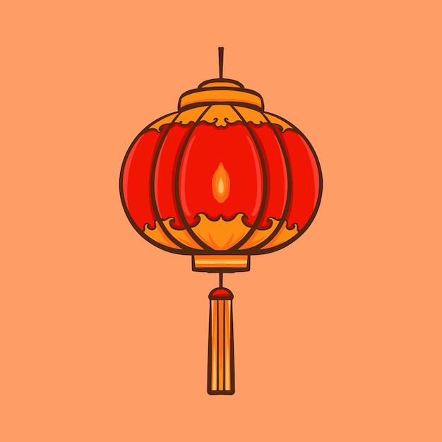 Material de ilustración de linterna roja china