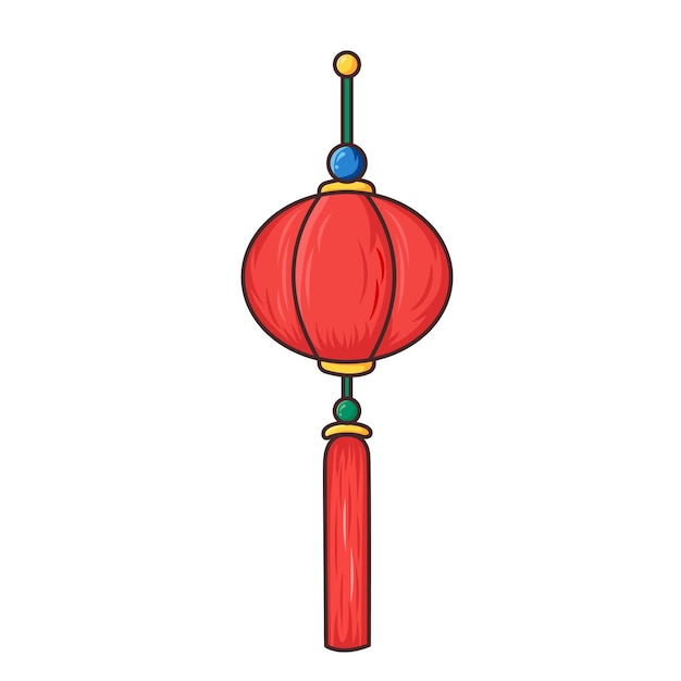 Material de ilustración de la linterna roja festiva