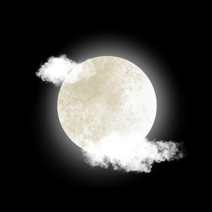 Vector material de ilustración del resplandor de la luna llena