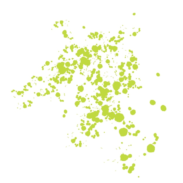Material vectorial de salpicaduras de pintura verde de resorte