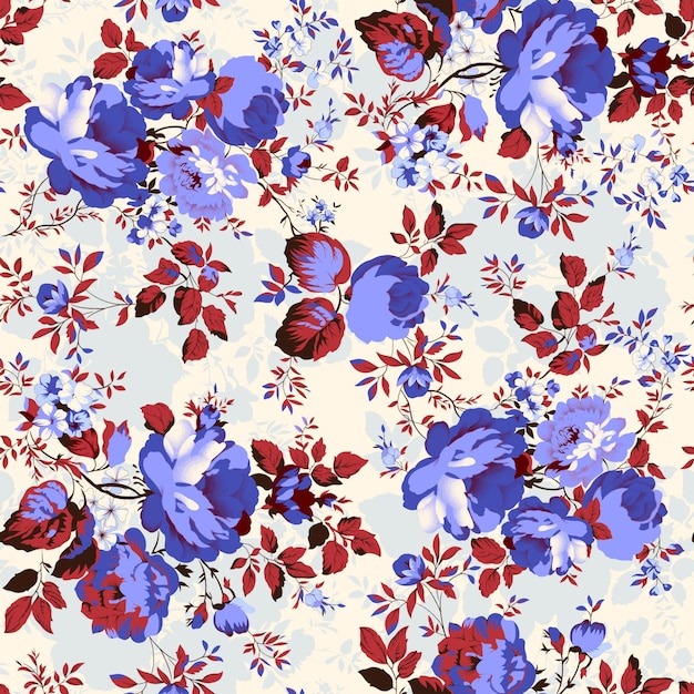 Materiales de fondo con patrón floral aleatorio sin costuras para ropa de mujer papel tapiz impresión digital tex