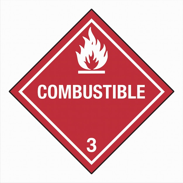 Materiales peligrosos Etiqueta de HAZMAT Marcación IATA IMDG DOT Clase de envío 3 Combustible