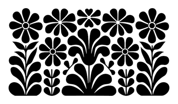 Matisse curvas estéticas patrones de flores sin costuras formas de garabateo floral orgánico en la moda ingenuo