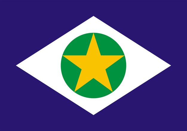 Mato Grosso Bandera estado de Brasil Vector Ilustración