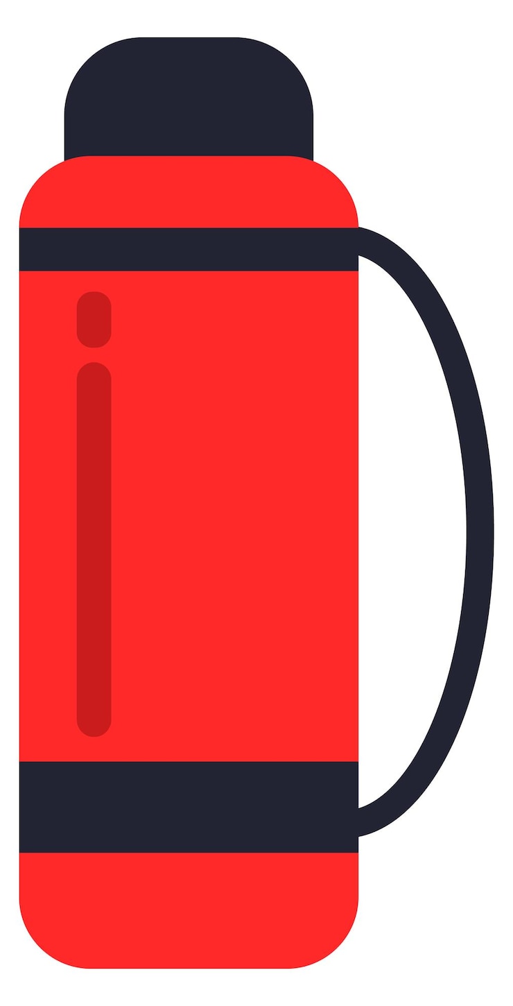 Vector matraz de agua icono de color de contenedor de bebida de viaje aislado sobre fondo blanco
