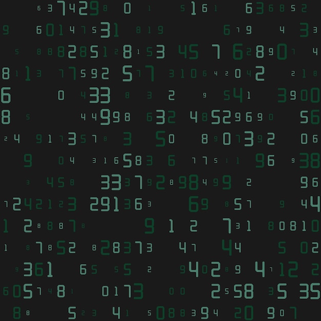 La matriz Un fondo con una disposición caótica de números Cyberspace tecnológico codificación decimal de datos Fondo para ideas temáticas