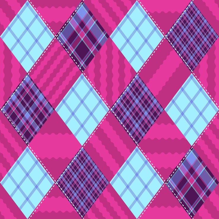 Vector matriz de tartan de alfombra sin costura 009