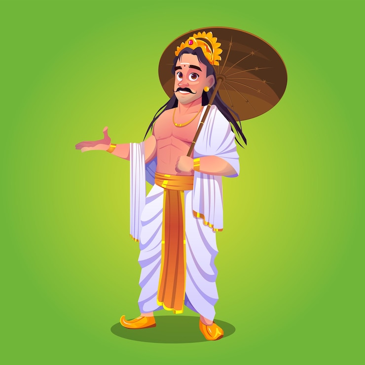 Vector maveli ilustración para la celebración del onam
