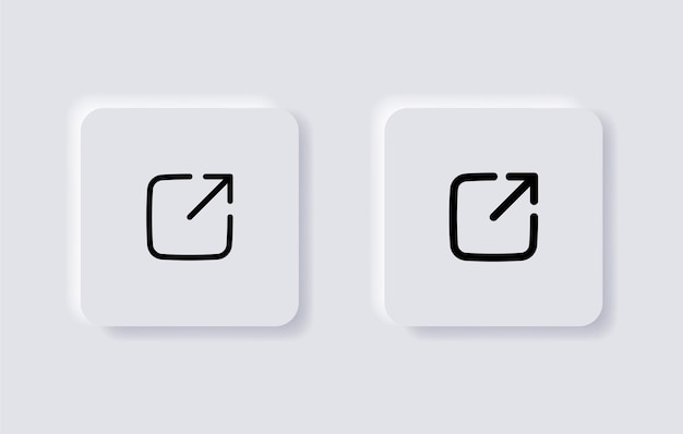 maximizar icono página abrir nueva ventana firmar contorno iconos neumorfismo botón formulario neumorphic ui signos