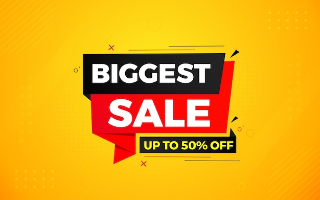 La mayor venta de banner La mayor venta del año banner Venta y descuentos La mayor venta Promoción diseño especial de cartel de marketing para el mercado digital e impreso