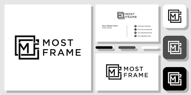 La mayoría de las iniciales de Frame tienen interiores modernos con plantilla de tarjeta de visita