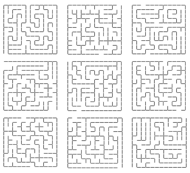 Maze game path square maze un juego de lógica simple con laberintos