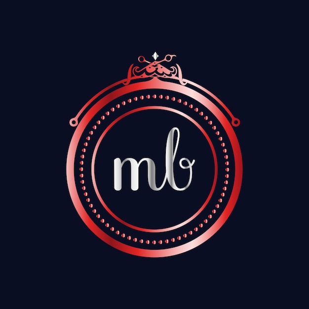 Vector mb monograms logo, salon, luxury cosmetics spa beauty vector template