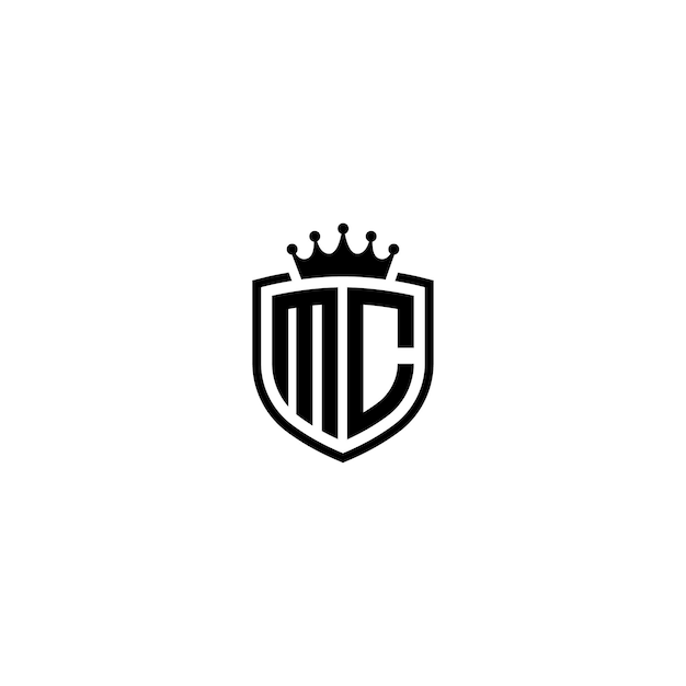 MC monograma logotipo diseño carta texto nombre símbolo monocromo logotipo alfabeto carácter simple logotipo