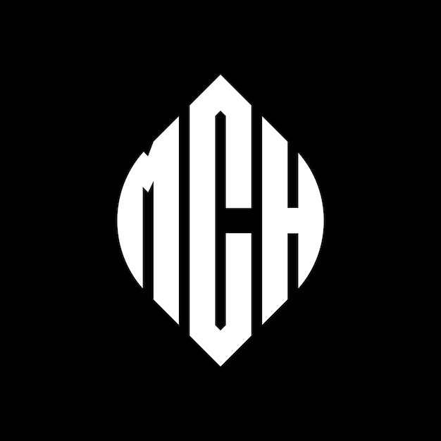 MCH diseño de logotipo de letras circulares con forma de círculo y elipse MCH letras elípticas con estilo tipográfico Las tres iniciales forman un logotipo de círculo MCH Emblema de círculo Abstracto Monograma Carta Marca Vector