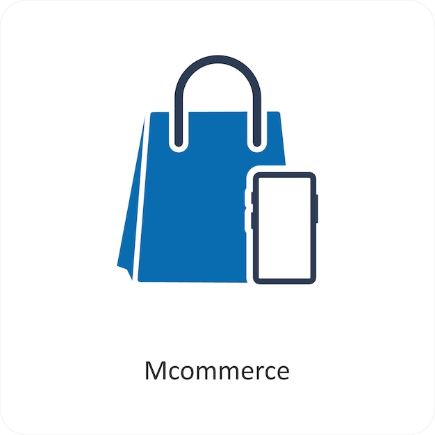Mcommerce y el concepto de icono de compras en línea