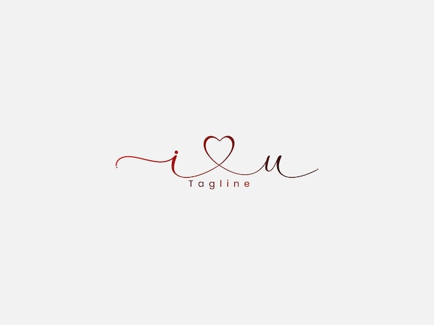 Me encanta el diseño del texto Me encanta el logotipo de la pareja de amor escrita a mano Diseño de letras de la rosa roja