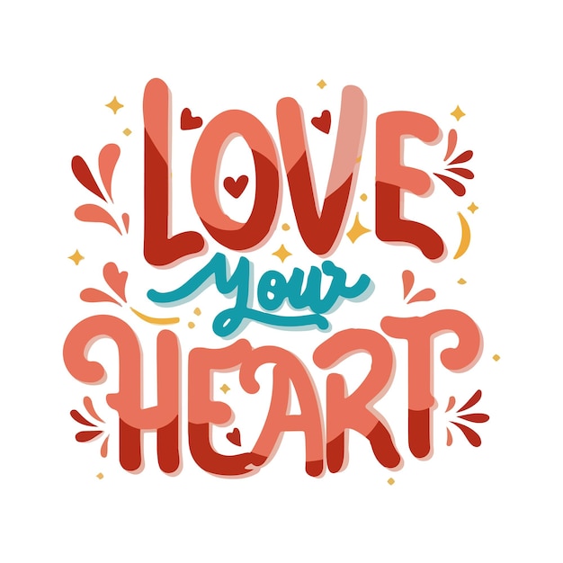 Vector me encanta el diseño de tipografía de tu corazón