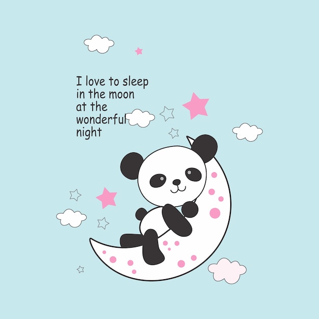 Me encanta dormir en la luna en la maravillosa noche moderna y elegante tipografía diseño gráfico