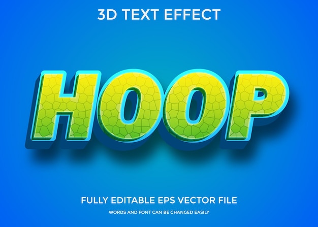 Vector me encanta el efecto de texto editable en 3d con eps