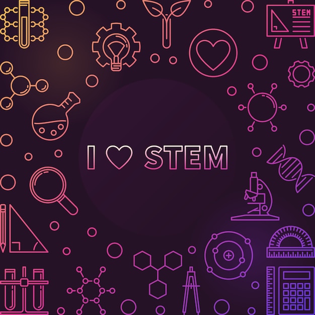 Me encanta la ilustración del esquema STEM