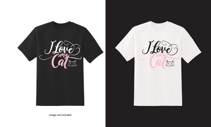Me encanta mi gato diseño de camiseta archivo vectorial para imprimir diseño de camisa