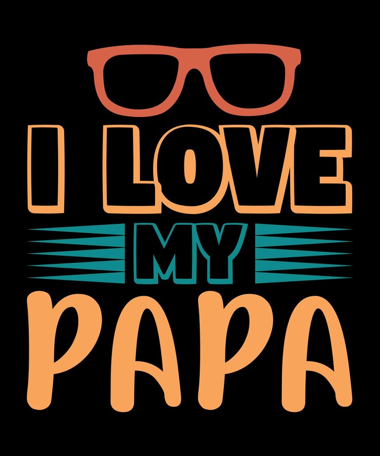 Vector me encanta mi papá. feliz día del padre.