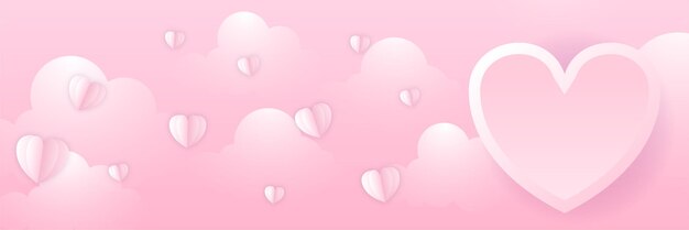 Me encanta la plantilla de fondo de banner de san valentín con corazones. diseño para días especiales, día de la mujer, día de san valentín, cumpleaños, día de la madre, día del padre, navidad, bodas y celebraciones de eventos.