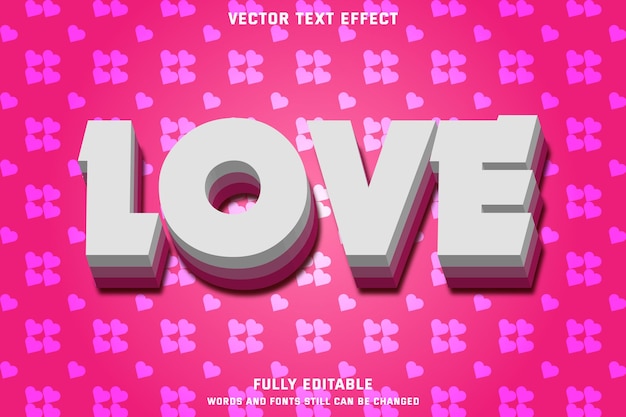 Me encanta la publicación de redes sociales con efecto de texto en 3d