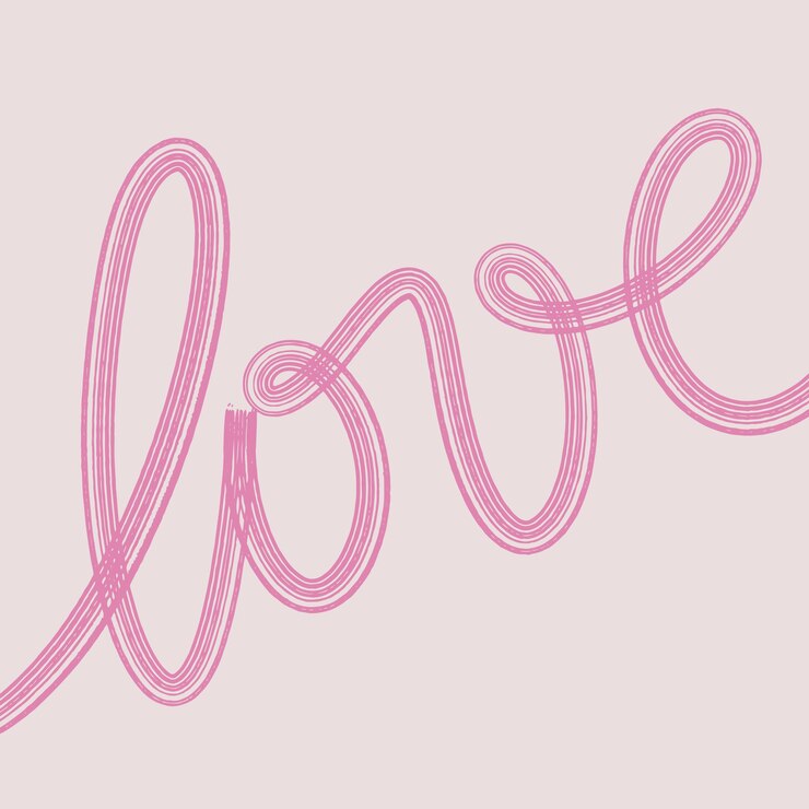 Vector me encantan las letras modernas a mano. vector.